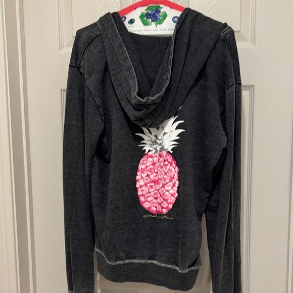 Simply Southern Black Hoodie with Pink Pineapple Design - Picture 6 of 8